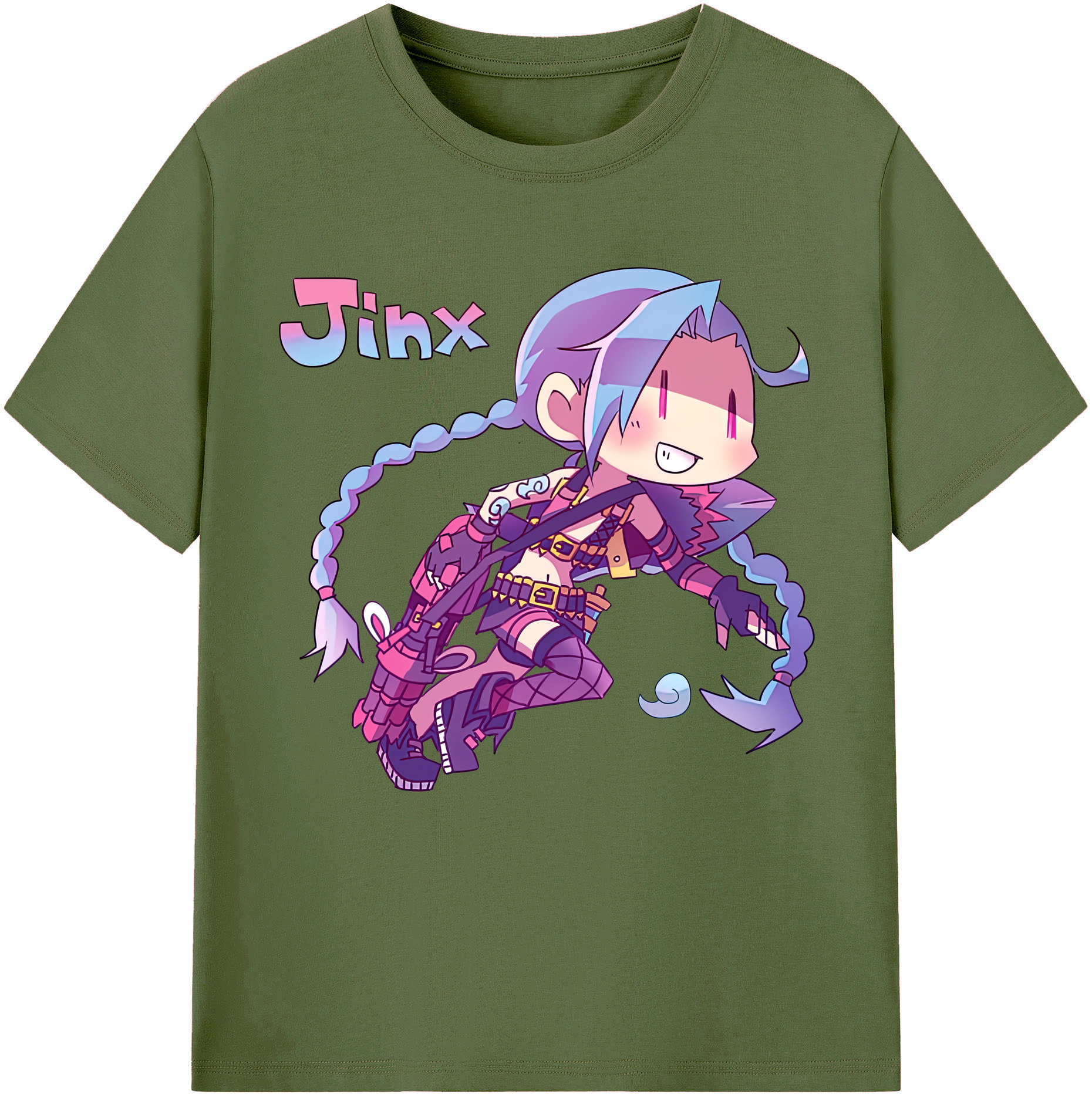 リーグ・オブ・レジェンド League of Legends LOL 綿100％半袖Tシャツ（フロントプリント）
